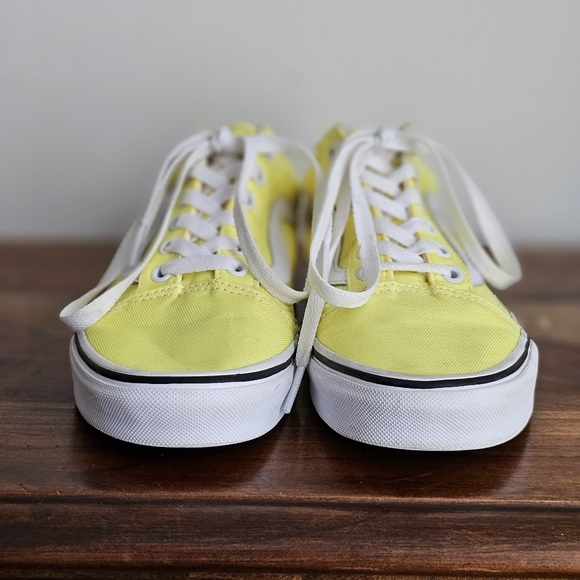 Vans Old Skool Low Top Sneakers Yellow White Canvas Women’s 7.5 / Men’s 6 - Picture 14 of 15